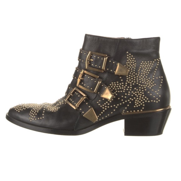 Chloé Leather Animal Print Boots - Picture 4 of 5